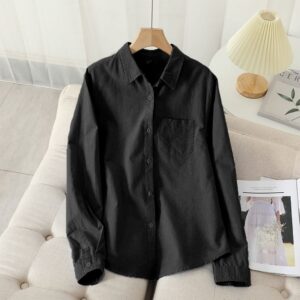 Casual cotton shirt for men's(Black)