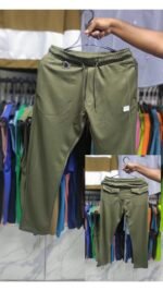 1 pcs Original Export Quality Trouser – Premium Imported Fabric(Olive) - Image 3