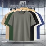 6 PCS PREMIUM SOLID DROP SHOULDER T-SHIRT FOR MEN'S(Khaki,Black,Green,Surma,Cream,Navy)