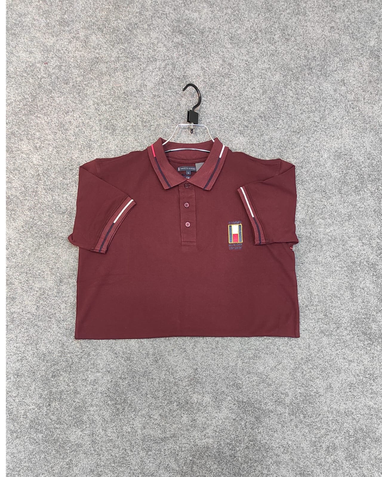 WhatsApp Image 2026-02-12 at 8.48.30 PM 1 pcs Luxury polo t-shirt(Maroon) - Image 1
