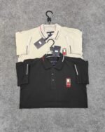 2 pcs Luxury polo t-shirt(Ash,Black)