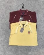 2 pcs Luxury polo t-shirt(Maroon,Yellow)