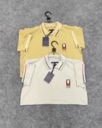 2 pcs Luxury polo t-shirt(Yellow,Ash)