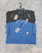 2 pcs Luxury polo t-shirt(Black,Blue)
