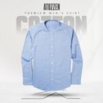 1Pcs round neck premium Mens Shirt (Sky)