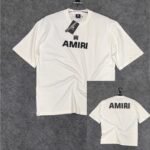 1 pcs Oversized Exported Drop Shoulder T-shirt(Amiri-White)