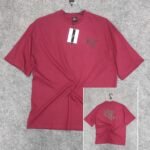 1 pcs Oversized Exported Drop Shoulder T-shirt(Dior-Maroon)