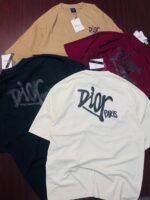 4 pcs Oversized Exported Drop Shoulder T-shirt(Dior-cream)