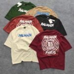 6 pcs combo Oversized Exported Drop Shoulder T-shirt(B-Main)