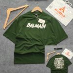 Oversized Exported Drop Shoulder T-shirt(B-Main-Green)
