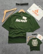 Oversized Exported Drop Shoulder T-shirt(B-Main-Green)