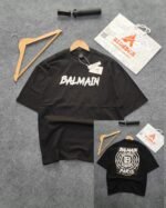 Oversized Exported Drop Shoulder T-shirt(B-Main-Black)