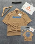 Oversized Exported Drop Shoulder T-shirt(B-Main-Beige)