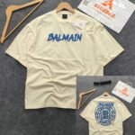 Oversized Exported Drop Shoulder T-shirt(B-Main-Cream)