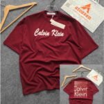 Oversized Exported Drop Shoulder T-shirt(CK-Maroon)