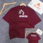 Oversized Exported Drop Shoulder T-shirt(AM-Main-Maroon)