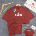 Oversized Exported Drop Shoulder T-shirt(AM-Main-Redish brown)