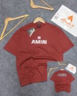 Oversized Exported Drop Shoulder T-shirt(AM-Main-Redish brown)