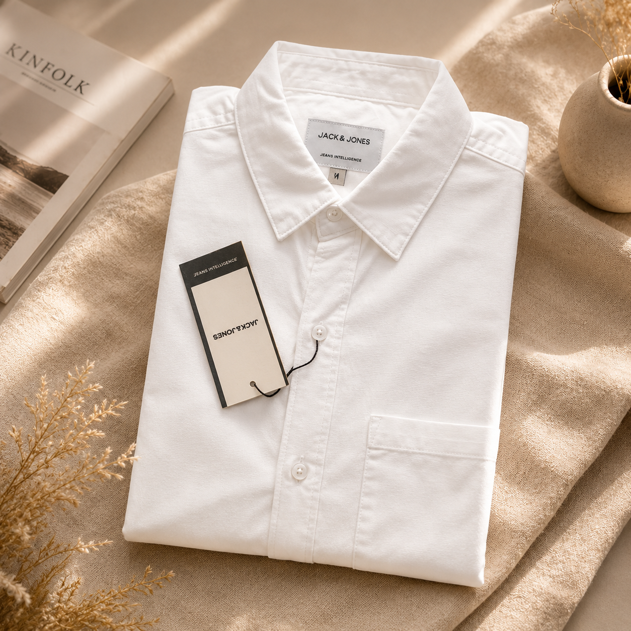 white Full Sleeve Casual Shirt(White) - Image 1