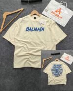 Oversized Exported Drop Shoulder T-shirt(Balmain) - Image 2