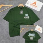 Oversized Exported Drop Shoulder T-shirt(AMIRI New-Green)