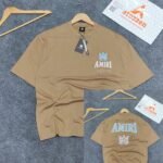 Oversized Exported Drop Shoulder T-shirt(AMIRI New-Khaki)