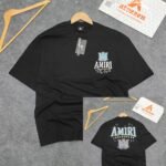 Oversized Exported Drop Shoulder T-shirt(AMIRI New-Black)