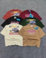 6 pcs combo Oversized Exported Drop Shoulder T-shirt(Adidas)