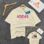 Oversized Exported Drop Shoulder T-shirt(Adidas -Cream)