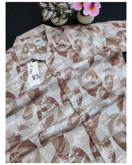 Men's Premium Printed Cuban Collar Shirt-QS-1001