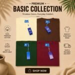 4 pcs Half Sleeve T-Shirt (Cream,Coffee,Green,Maroon)