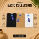 3pcs Half Sleeve T-Shirt (Black,Khaki,White)