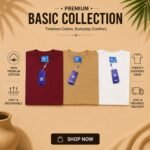 3pcs Half Sleeve T-Shirt (Maroon,khaki,white)