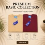 2pcs Half Sleeve T-Shirt (khaki,Maroon)