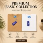 2pcs Half Sleeve T-Shirt (khaki,white)