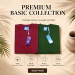 2pcs Half Sleeve T-Shirt (Maroon,Green)