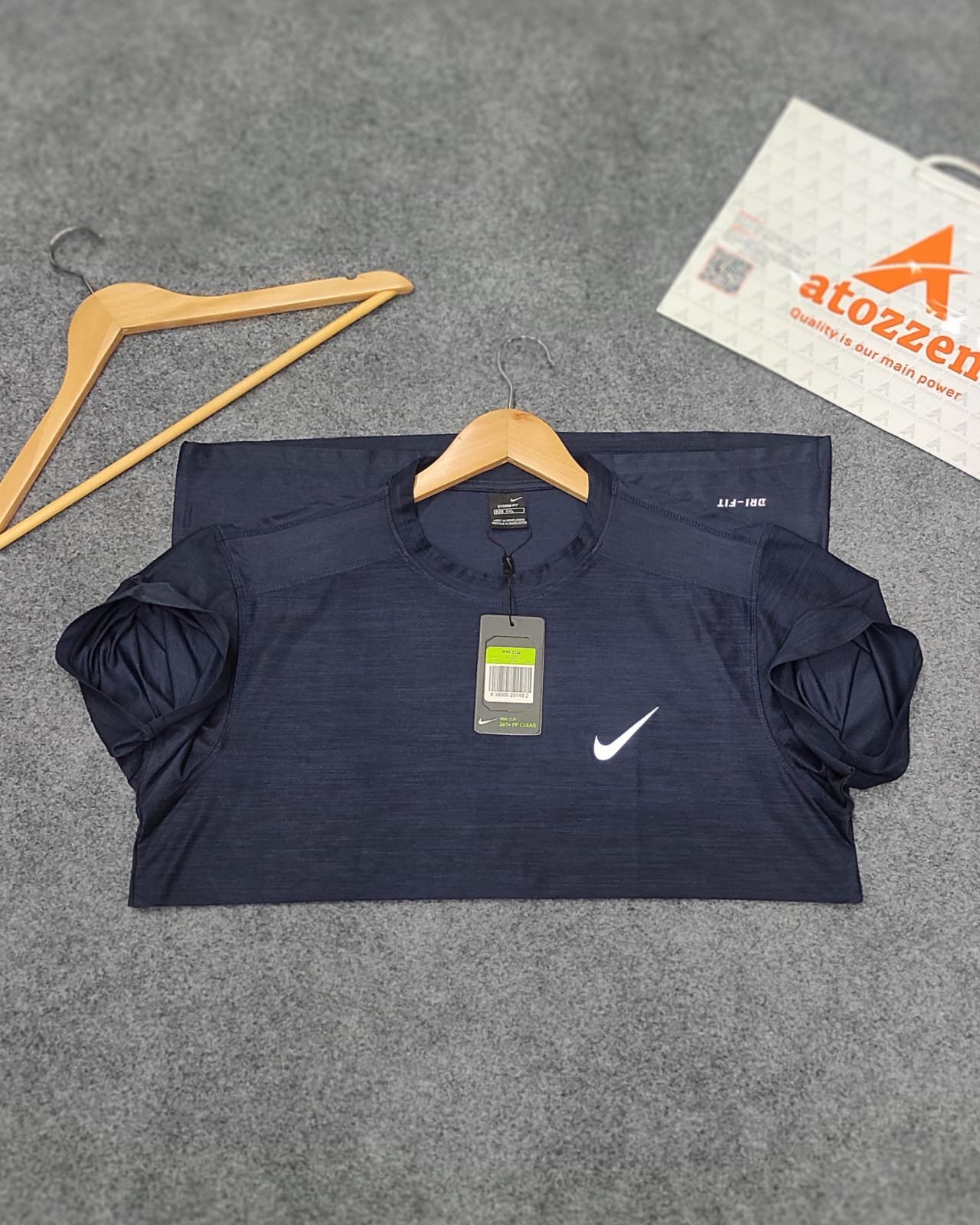 WhatsApp Image 2026-07-27 at 6.45.29 PM (1) China Imported Premium T-Shirt(Nike)-Navy - Image 1