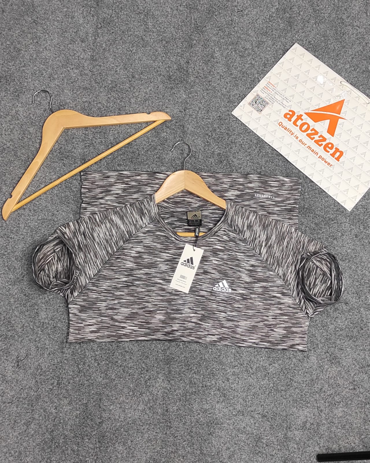 WhatsApp Image 2026-09-02 at 2.16.21 PM China Imported Premium T-Shirt(ADIDAS)-Smoke Ash - Image 1