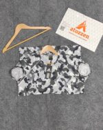 China Imported Premium T-Shirt(ADIDAS)-Army print-Ash