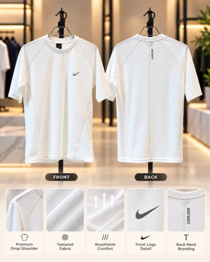 Exported Masterpiece Drop Shoulder T-Shirt(white)
