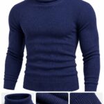 Premium Full Sleeve High Neck Sweater(NAVY)