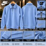 Classic Half-Zip Sweatshirt-Sky