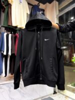Full-Zip Hooded Track Jacket for Men(Black) - Image 2