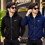 Full-Zip Hooded Track Jacket for Men( 2-piece combo)