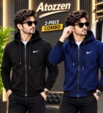 Full-Zip Hooded Track Jacket for Men( 2-piece combo)